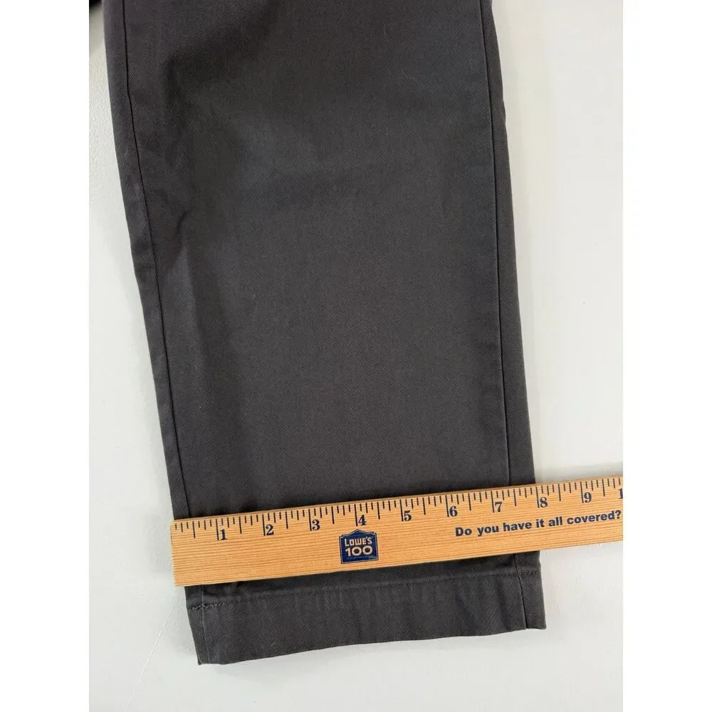 Banana Republic Fulton Chino Mens 38x32 Charcoal Gray Stretch Pants Straight